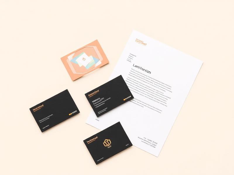 Brand identity stationery flat lay with business cards and letterhead — branding service by The Graphic Bro
